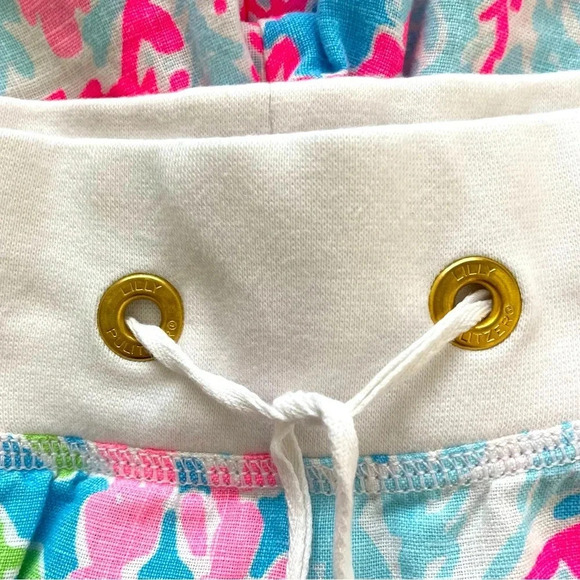 Lilly Pulitzer Linen Beach Short Let's Cha Cha original Colorway - Picture 6 of 7